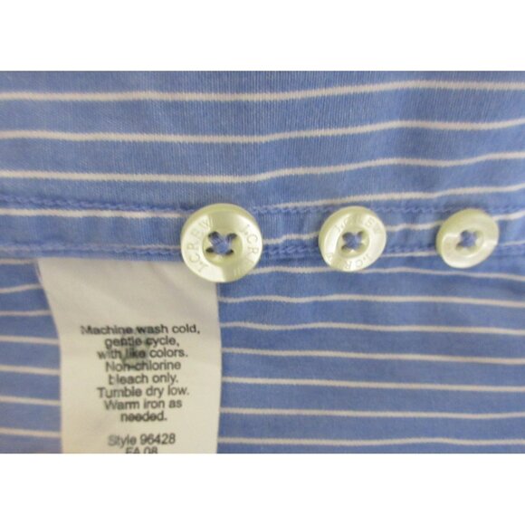J Crew Mens Shirt Washed Casual Sz Large Long Sleeve Blue Striped ButtonD Collar - Picture 5 of 6